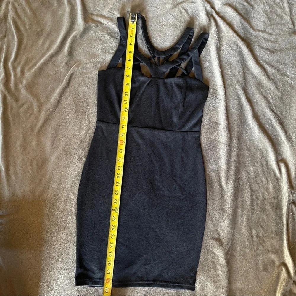 Avec Black Strappy Mini Dress